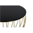 Elle Decor Cami Accent Table French Black and Gold