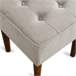 Elle Decor Aria Square Tufted Stool French Dove