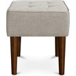 Elle Decor Aria Square Tufted Stool French Dove