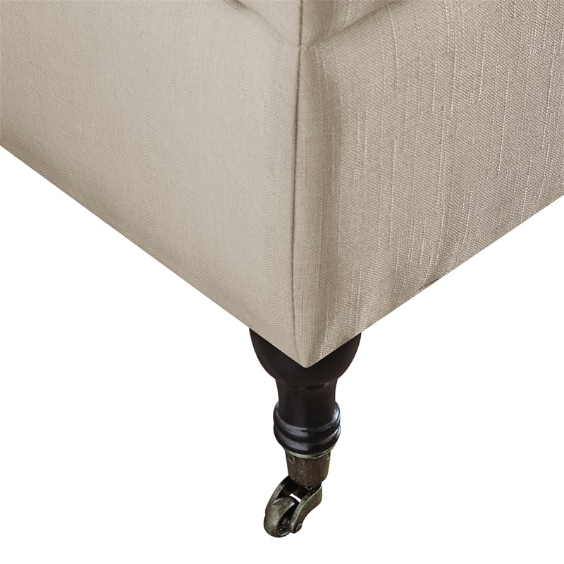Elle Decor Collette Tufted Storage Bench Cream
