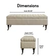 Elle Decor Collette Tufted Storage Bench Cream