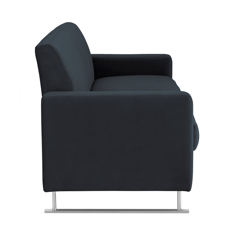 Elle Decor Baylie Sofa - French Cobalt Velvet