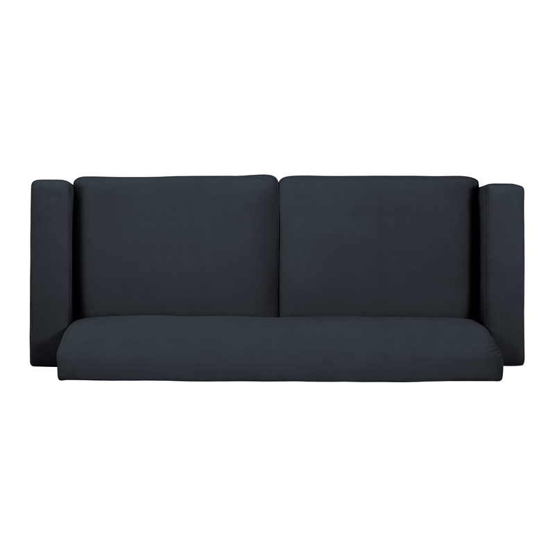 Elle Decor Baylie Sofa - French Cobalt Velvet