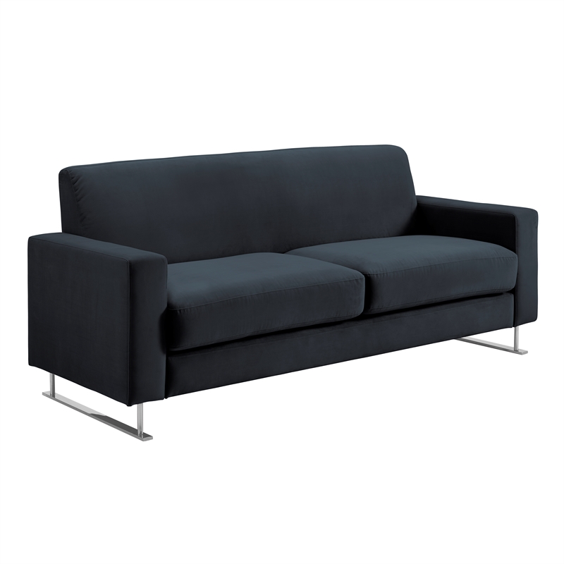 Elle Decor Baylie Sofa - French Cobalt Velvet