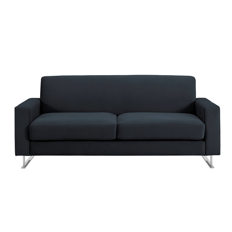 Elle Decor Baylie Sofa - French Cobalt Velvet