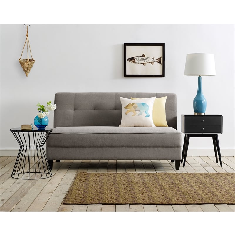 Elle Decor Yvonne Mid-Century Modern Sofa - French Gray
