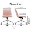 Elle Decor Adelaide Office Chair Light Pink