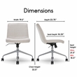Elle Decor Adelaide Office Chair Off White