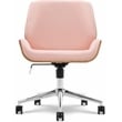 Elle Decor Ophelia Home Office Desk Chair Modern Ergonomic Woven Fabric Pink