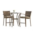 Cosco Outdoor Lakewood Ranch Steel Wicker High Top Patio Bistro Set