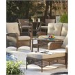 Cosco Outdoor Lakewood Ranch Steel Wicker High Top Patio Bistro Set