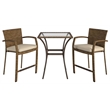 Cosco Outdoor Lakewood Ranch Steel Wicker High Top Patio Bistro Set