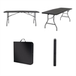 Cosco 6' Centerfold Blow Molded Folding Table in Black