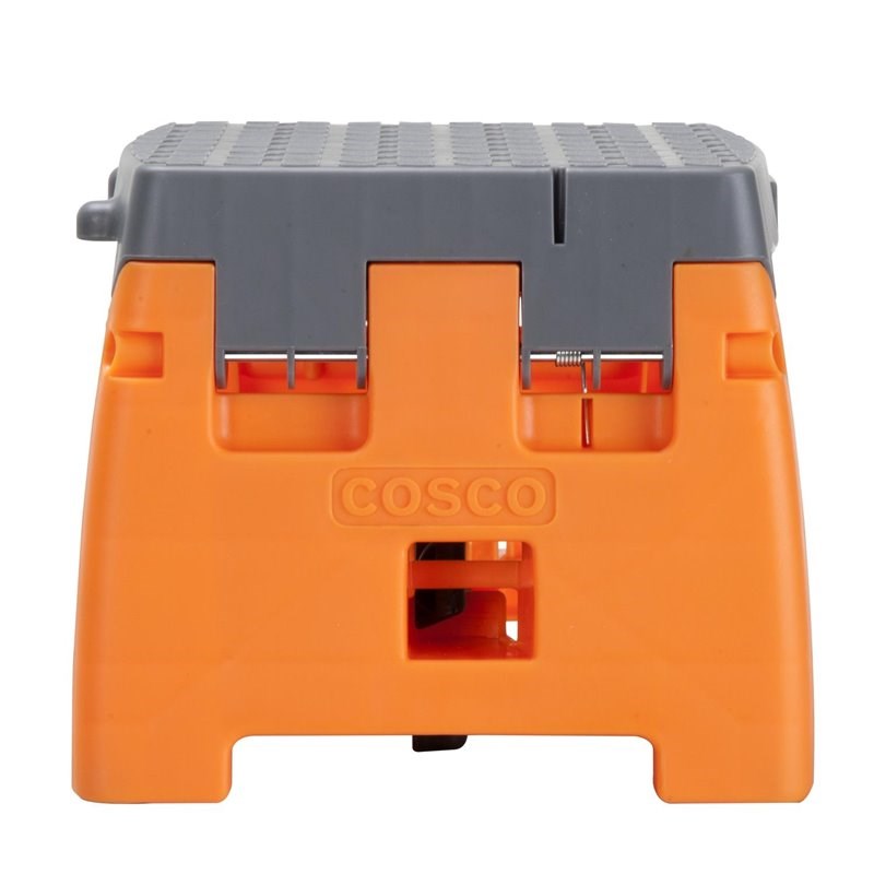 COSCO Type1A Molded Folding Step Stool in Orange and Gray