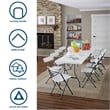 COSCO Deluxe 8' x 30'' Fold-in-Half Blow Molded Folding Table in White
