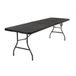 COSCO Deluxe 8' x 30'' Fold-in-Half Blow Molded Folding Table in Black