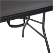 COSCO Deluxe 8' x 30'' Fold-in-Half Blow Molded Folding Table in Black