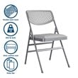 COSCO Ultra Comfort Commercial Folding Chair in Gray (4-pack)