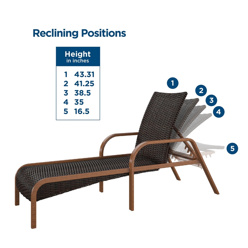 Cosco Outdoor Living Smartwick Chaise Lounger Dark Brown Patio Lawn Garden Tables - Cosco Chaise Lounge Cosco Outdoor Living Smartwick Chaise Lounger Dark Brown Patio Lawn Garden Tables - Cosco Chaise Lounge