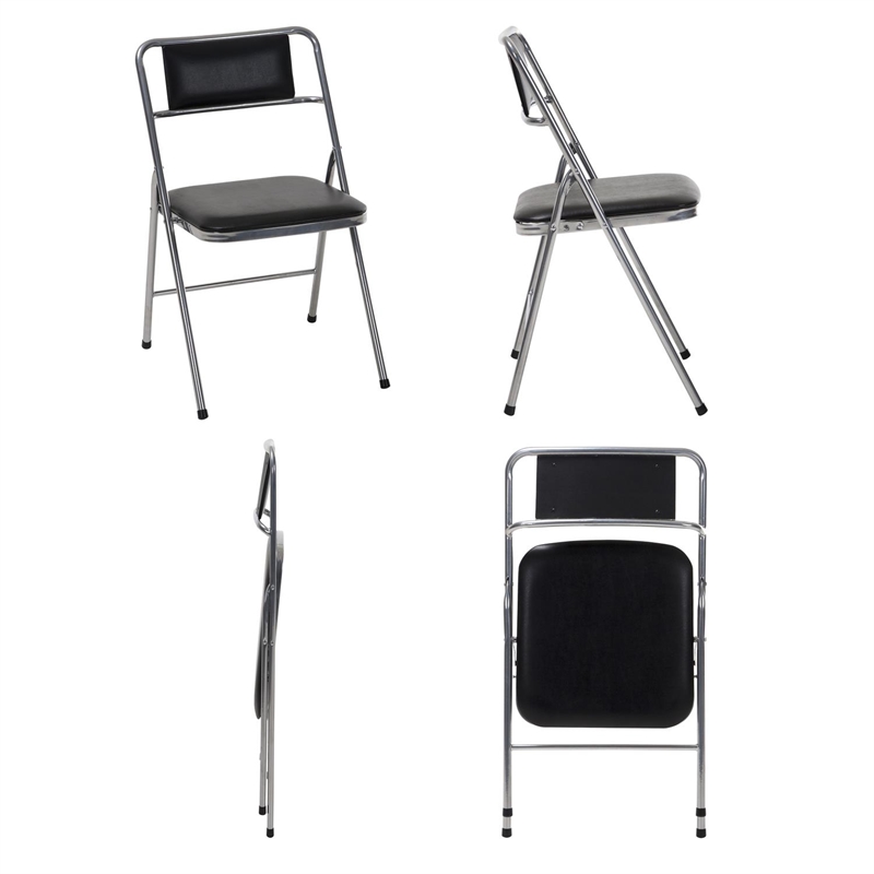 cosco home and office products black lightweight folding stool