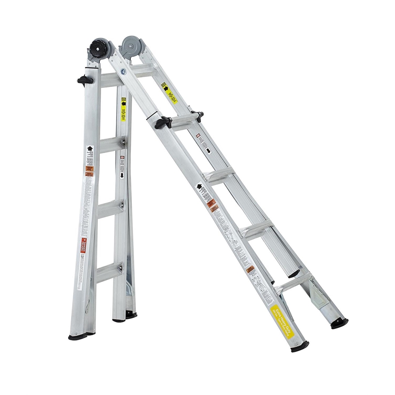 COSCO 18' Max Reach Aluminum Telescoping MultiPosition Ladder Cymax