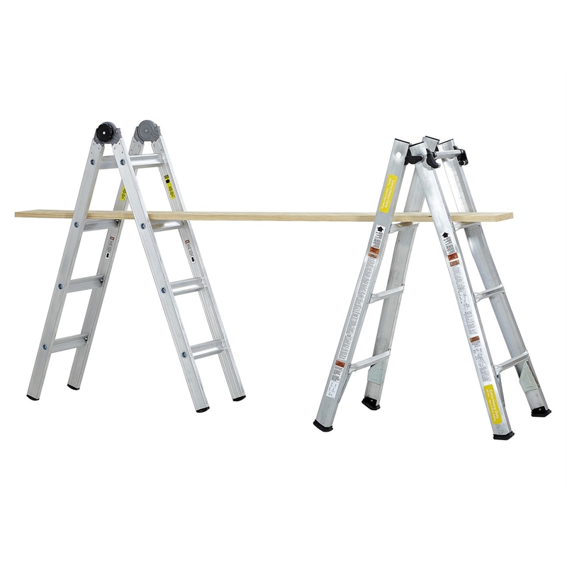 COSCO 18' Max Reach Aluminum Telescoping MultiPosition Ladder Cymax