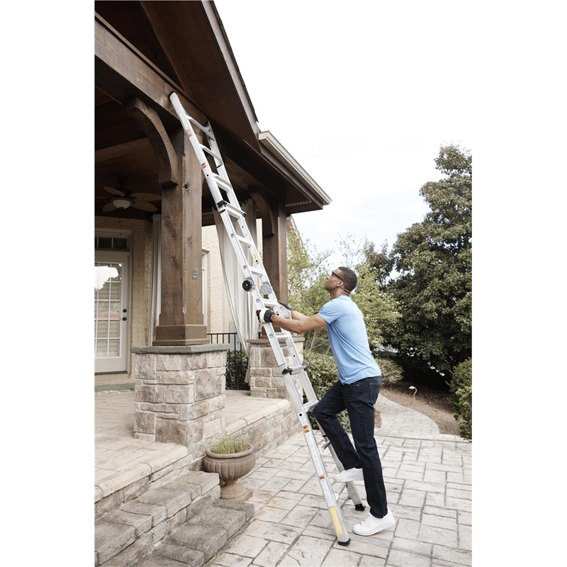 COSCO 18' Max Reach Aluminum Telescoping MultiPosition Ladder Cymax