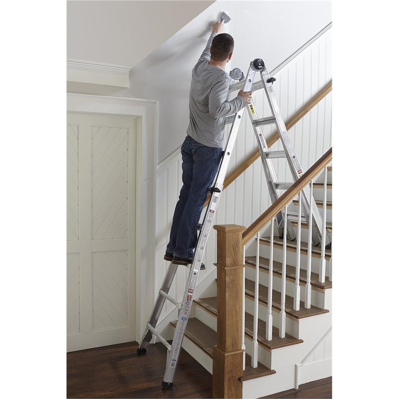 Cosco 22' Max Reach Aluminum Telescoping MultiPosition Ladder Cymax