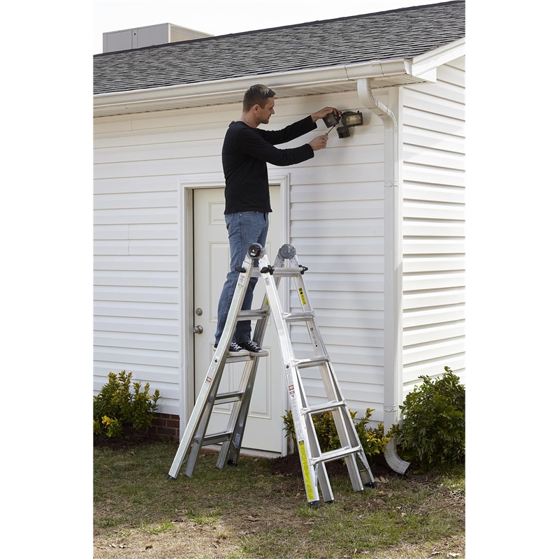 Cosco 22' Max Reach Aluminum Telescoping MultiPosition Ladder Cymax
