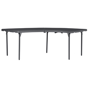 zown classic moon commercial blow folding table in gray