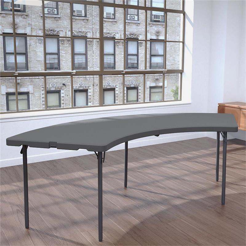 ZOWN Classic Moon Commercial Blow Folding Table in Gray