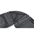 ZOWN Classic Corner Commercial Blow Folding Table in Gray 2-Pack