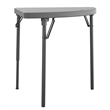 ZOWN Classic Corner Commercial Blow Folding Table in Gray 2-Pack