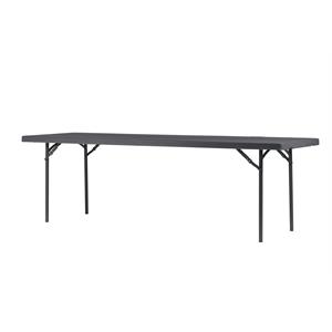 zown classic 8' commercial blow folding table in gray