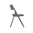 ZOWN Classic Commercial Resin Folding Chair in Gray 4 Pack