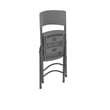 ZOWN Classic Commercial Resin Folding Chair in Gray 4 Pack