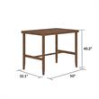 COSCO Outdoor Living Patio Bar Table in Steel in Brown
