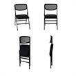 COSCO Ultra Comfort Commercial XL Padded Folding Chair in  Black 4-Pack