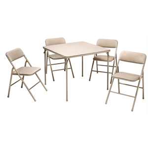 cosco 5-piece folding dining set with 34
