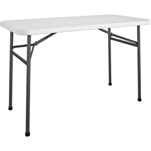 cosco 4 ft. straight folding utility table indoor & outdoor in white