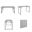 COSCO 4 ft. Fold-in-Half Portable Utility Table  Indoor/Outdoor in Gray