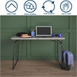 COSCO 4 ft. Fold-in-Half Portable Utility Table  Indoor/Outdoor in Gray