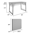 COSCO 4 ft. Fold-in-Half Portable Utility Table  Indoor/Outdoor in Gray