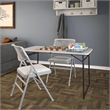 COSCO 4 ft. Fold-in-Half Portable Utility Table  Indoor/Outdoor in Gray