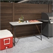 COSCO 4 ft. Fold-in-Half Portable Utility Table  Indoor/Outdoor in Gray