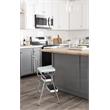 COSCO Stylaire Retro Chair + Step Stool with Flip-Up Seat in Teal