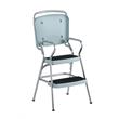 COSCO Stylaire Retro Chair + Step Stool with Flip-Up Seat in Teal