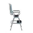 COSCO Stylaire Retro Chair + Step Stool with Flip-Up Seat in Teal