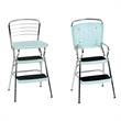 COSCO Stylaire Retro Chair + Step Stool with Flip-Up Seat in Teal