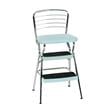 COSCO Stylaire Retro Chair + Step Stool with Flip-Up Seat in Teal